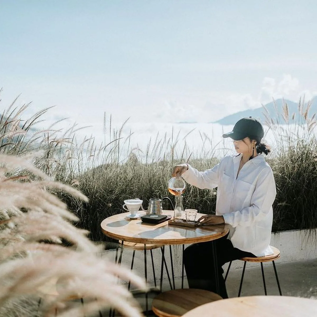 Kintamani Coffee Shop with Mountain View.